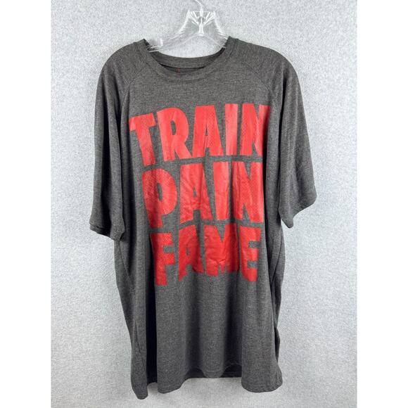 Tapout Train Pain Fame Shirt Size XXL 2XL‎ Gray Short Sleeve Tee Workout - Picture 1 of 8